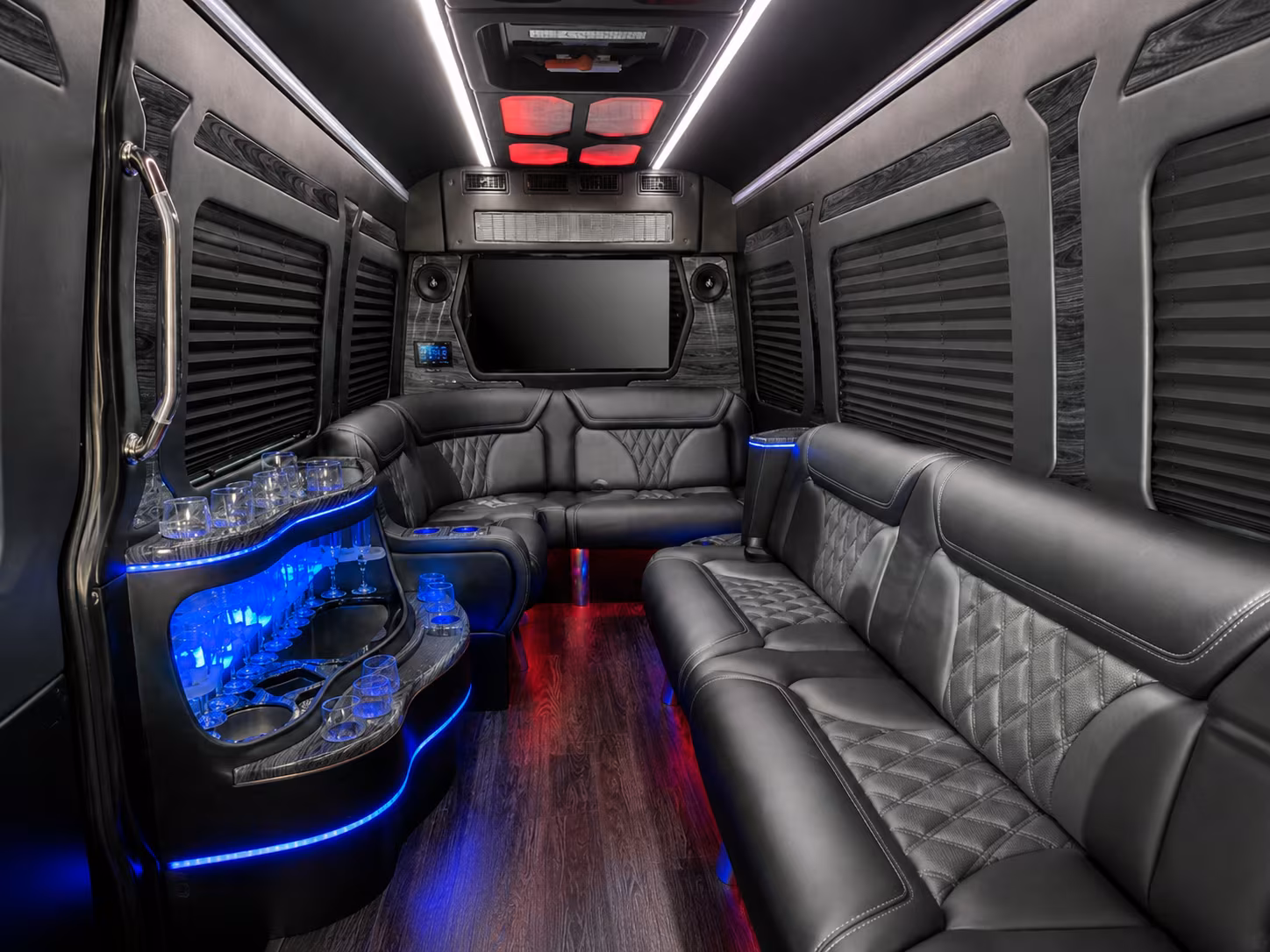 missouri city 40 passenger party bus inside