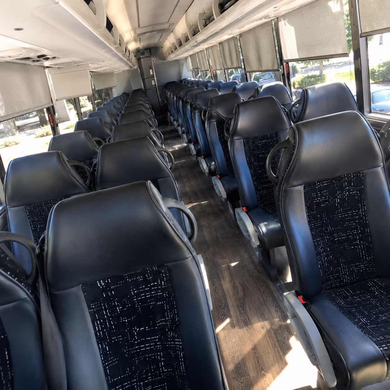 missouri city charter bus rental interior